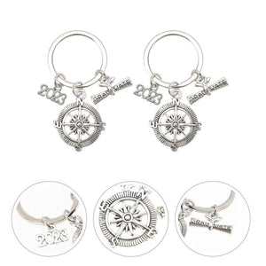 2 Pcs Graduation Season Keychain Christmas Decor Ornament Ring