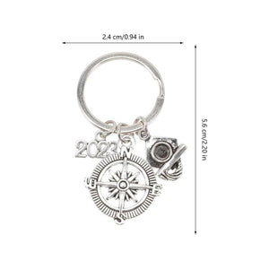 2 Pcs Graduation Season Keychain Christmas Decor Ornament Ring