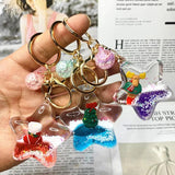 Christmas Keychain Floating Acrylic Five-pointedStar Anime Keychain