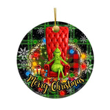 Green Christmas Decoration Pendant Alec Flat Pendant
