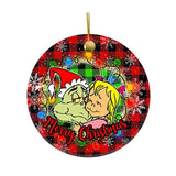 Green Christmas Decoration Pendant Alec Flat Pendant