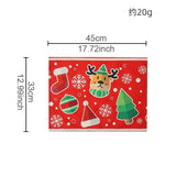 Christmas Santa Claus Linen Tablecloth Insulated Table Mat