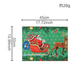 Christmas Santa Claus Linen Tablecloth Insulated Table Mat