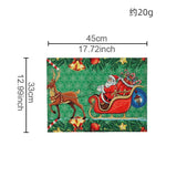 Christmas Santa Claus Linen Tablecloth Insulated Table Mat