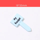 Resin Flatback Fingerpost Cabochons 10pcs - Christmas Slime Charms