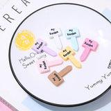Resin Flatback Fingerpost Cabochons 10pcs - Christmas Slime Charms