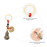 Christmas Decor Car Hanging Pendant Metal Keychain Ring Bag Travel
