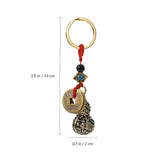 Christmas Decor Car Hanging Pendant Metal Keychain Ring Bag Travel