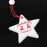 12pcs Christmas Car Wooden Pendants Xmas Tree Hanging Ornaments