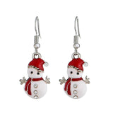 Christmas Rhinestone Party Earrings - Holiday Dangle Jewelry