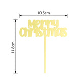 10 PCS Acrylic Merry Christmas Cake Topper Cake Decoration