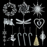 1p Crystal Christmas Decoration Ornament Snowflake Heart DIY Happy Home Decorati