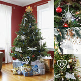 1p Crystal Christmas Decoration Ornament Snowflake Heart DIY Happy Home Decorati