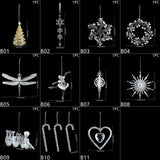 1p Crystal Christmas Decoration Ornament Snowflake Heart DIY Happy Home Decorati