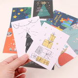 10pcs Christmas Greeting Cards Thank You Appreciation Gift Card