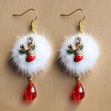 Women Dangle Earrings Holiday Seasonal Party Snowman Tree