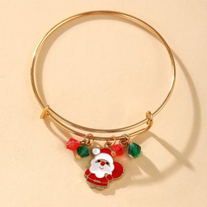 Santa Claus Bracelet Alloy Pendant Christmas Decorations