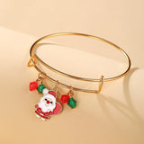 Santa Claus Bracelet Alloy Pendant Christmas Decorations