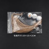 2Pcs Snowman Wooden Beads Tassel Pendant DIY Christmas Party Decoration