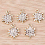 10pcs Crystal Snowflake Charms Pendants for DIY Jewelry Making