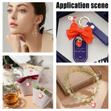 8Pcs Mixed Christmas Alloy Enamel Pendants with Lobster Claw Clasps