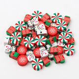 Cartoon Christmas Polymer Clay Beads for Jewelry Making DIY Xmas Decoration