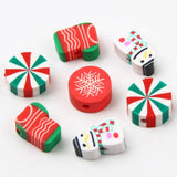 Cartoon Christmas Polymer Clay Beads for Jewelry Making DIY Xmas Decoration