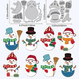 Winter Snowman Cutting Dies Hat Scarf Carbon Steel Die Cuts Christmas Embossing