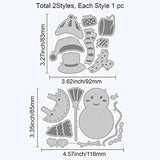 Winter Snowman Cutting Dies Hat Scarf Carbon Steel Die Cuts Christmas Embossing