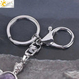 CSJA Crystal Stone Turtle Pendant Keychain Bag Decoration Holder E814