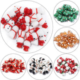 Christmas Santa Claus Snowman Lampwork Beads Charm DIY Bracelets Pendant