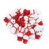 Christmas Santa Claus Snowman Lampwork Beads Charm DIY Bracelets Pendant