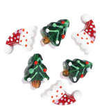 Christmas Santa Claus Snowman Lampwork Beads Charm DIY Bracelets Pendant