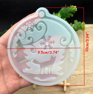 Christmas Tree Snow Resin Charm Pendant Mold for DIY Jewelry Making