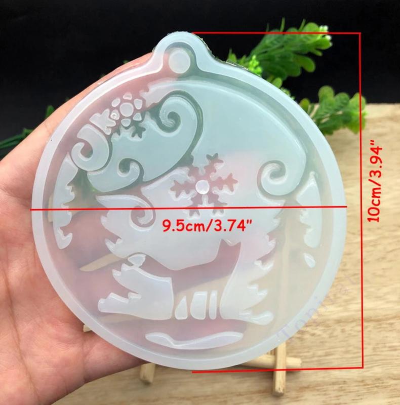 Christmas Tree Snow Resin Charm Pendant Mold for DIY Jewelry Making