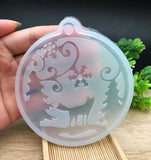 Christmas Tree Snow Resin Charm Pendant Mold for DIY Jewelry Making