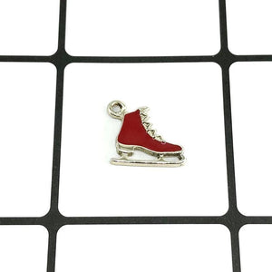10pcs Gloves Garland Skates Tree Enamel Charms Christmas Alloy Pendants