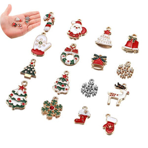 Christmas Charms Pendants Enamel Bracelet DIY Jewelry Accessories