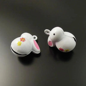 10pcs Jingle Bells Craft Charm Christmas Rabbit Phone Pet Decor