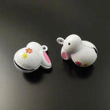 10pcs Jingle Bells Craft Charm Christmas Rabbit Phone Pet Decor