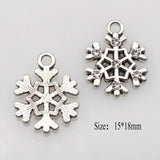 Alloy Snowflake Crystal Decorative Pendants DIY Christmas Series