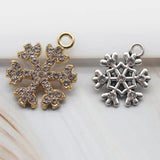 Alloy Snowflake Crystal Decorative Pendants DIY Christmas Series