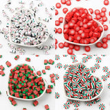 Christmas Clay Spacer Beads Santa Snowman for DIY Jewelry Making