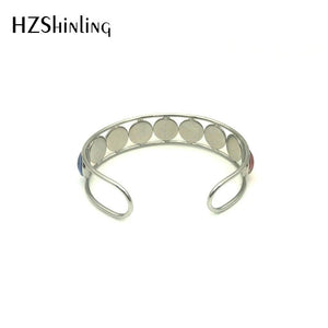 Jack and Sally Stainless Steel Bangle Cuff