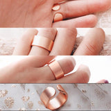 Adjustable Copper Rings Magnetic Health Energy Metal Open Cuff Ring Man 9mm