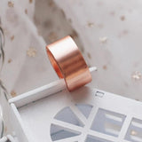Adjustable Copper Rings Magnetic Health Energy Metal Open Cuff Ring Man 9mm