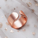 Adjustable Copper Rings Magnetic Health Energy Metal Open Cuff Ring Man 9mm