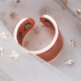 Adjustable Copper Rings Magnetic Health Energy Metal Open Cuff Ring Man 9mm