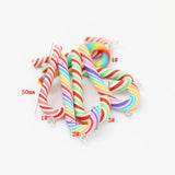 10Pcs Soft Clay Candy Lollipop 3D Cane Keychain Necklace Charms