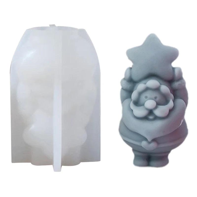 Santa Love Candle Silicone Mold Resin Christmas Crafts DIY Ornament Jewelry